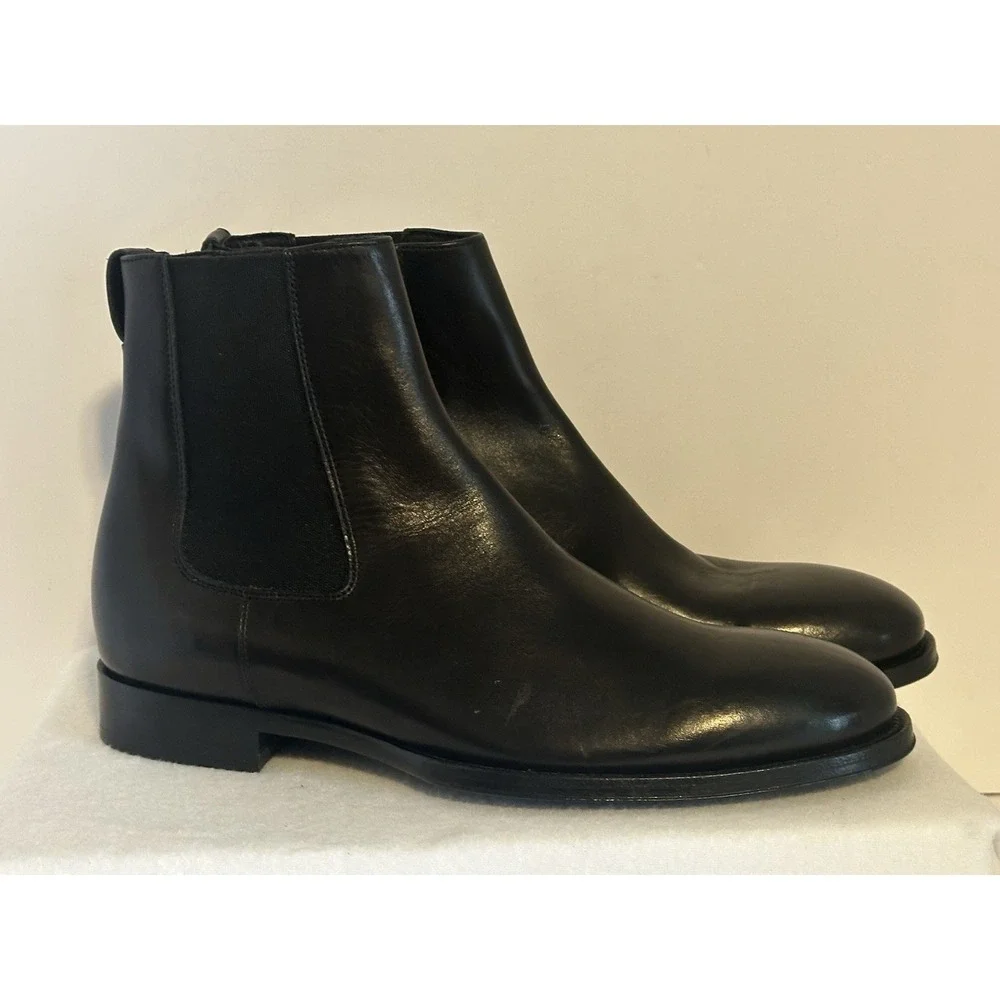 Paul Smith Men's Finest Black Leather Chelsea Boots Shoes Size US 7/EU 41